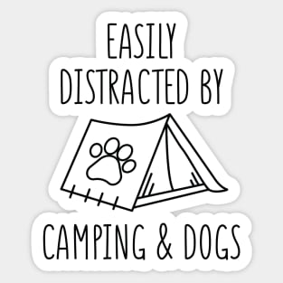 Camping And Dogs Sticker